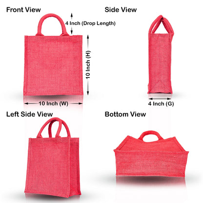 Jute Shopping Bags Wholesale – Reusable Burlap Totes for Beach, Grocery, Gifts, Party Favors & Daily Use (Packs of 4)