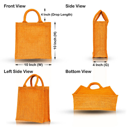 Jute Shopping Bags Wholesale – Reusable Burlap Totes for Beach, Grocery, Gifts, Party Favors & Daily Use (Packs of 4)