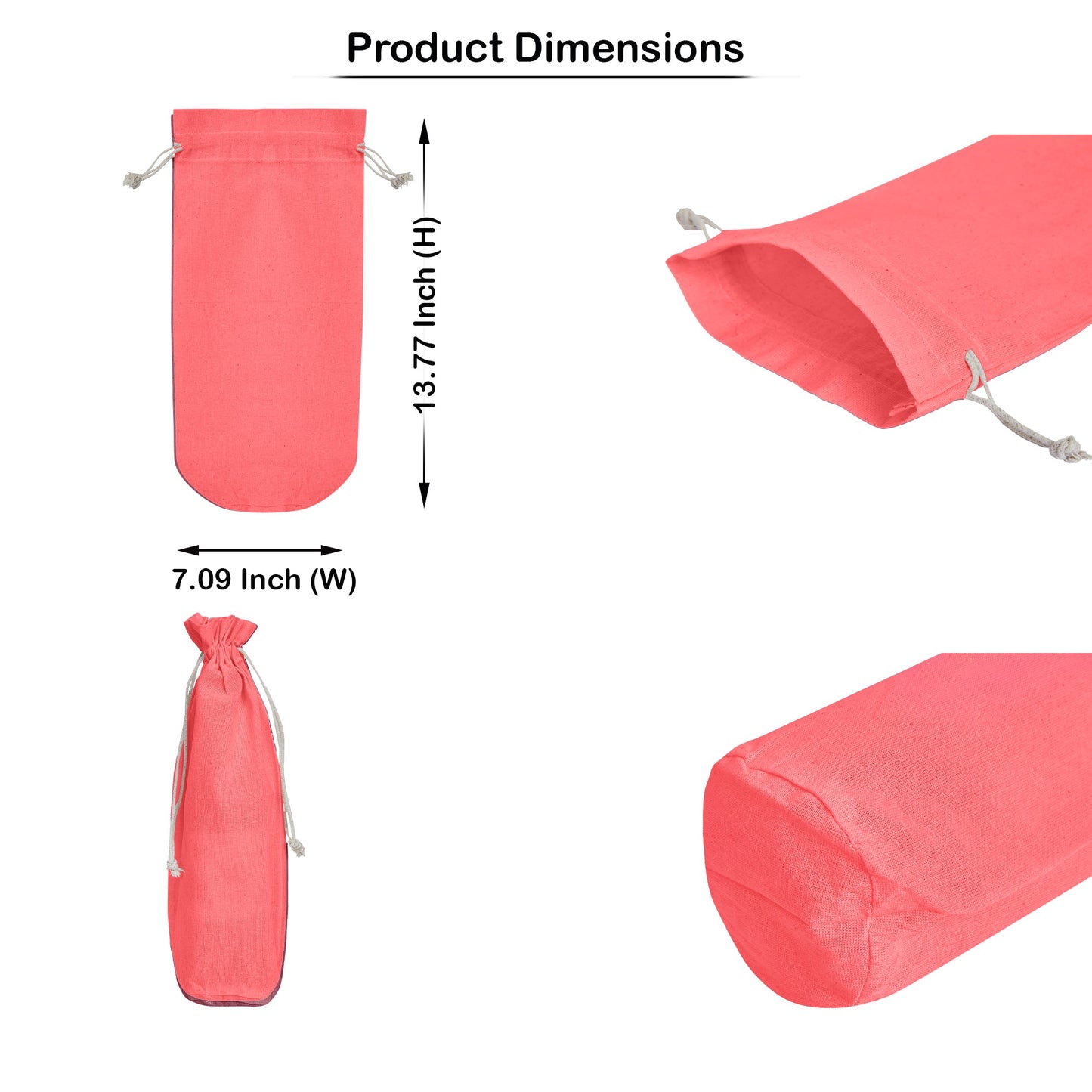 Wholesale Coloured Jute Wine Gift Pouches – Reusable Bottle Covers for Weddings & Christmas (Set of 6)