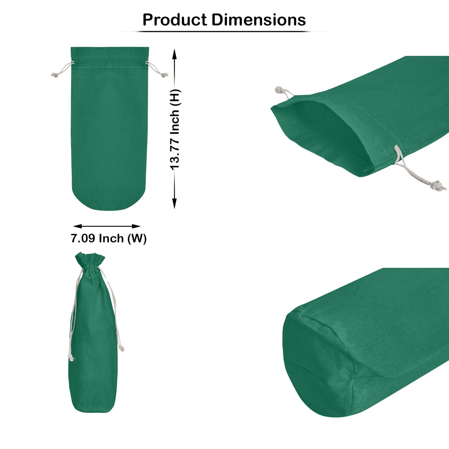 Wholesale Coloured Jute Wine Gift Pouches – Reusable Bottle Covers for Weddings & Christmas (Set of 6)