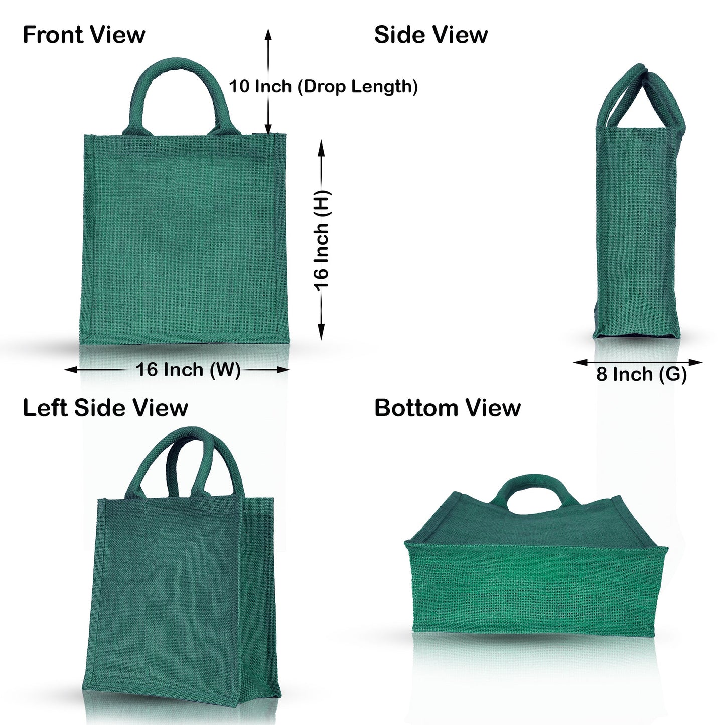 Jute Shopping Bags for Wholesale – Coloured Burlap Totes for Gifting, Promotions & Daily Use (Set of 4)