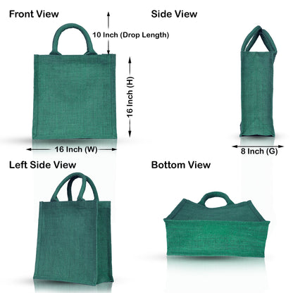 Jute Shopping Bags for Wholesale – Coloured Burlap Totes for Gifting, Promotions & Daily Use (Set of 4)