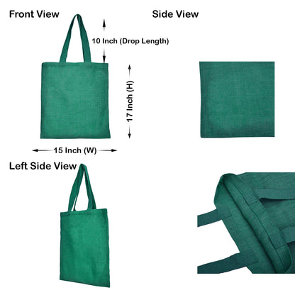 Wholesale Colorful Jute Tote Bags  – Red, Pink, Green & Orange – Reusable for Gifts, Beach, Weddings & Shopping (Set of 4)