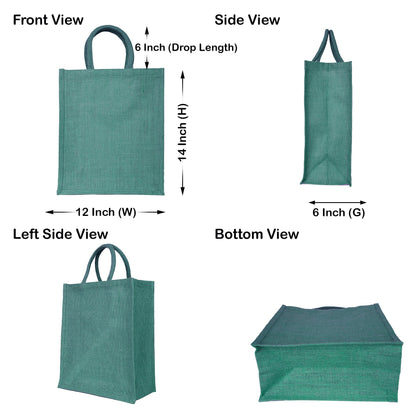 Wholesale Sustainable Jute Burlap Tote Bags – Ideal for Travel, Weddings, Shopping & Promotional (Packs of 4)