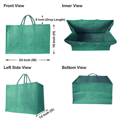Wholesale Environmentally Friendly Jute Shopping Bags – Red, Pink, Green & Orange Burlap Totes (Pack of 4)