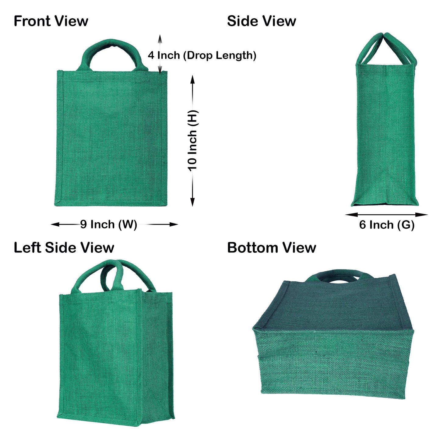 Colorful Jute Tote Bags – Wholesale Reusable Burlap Gift Bags for Shopping & Weddings (Set of 4)