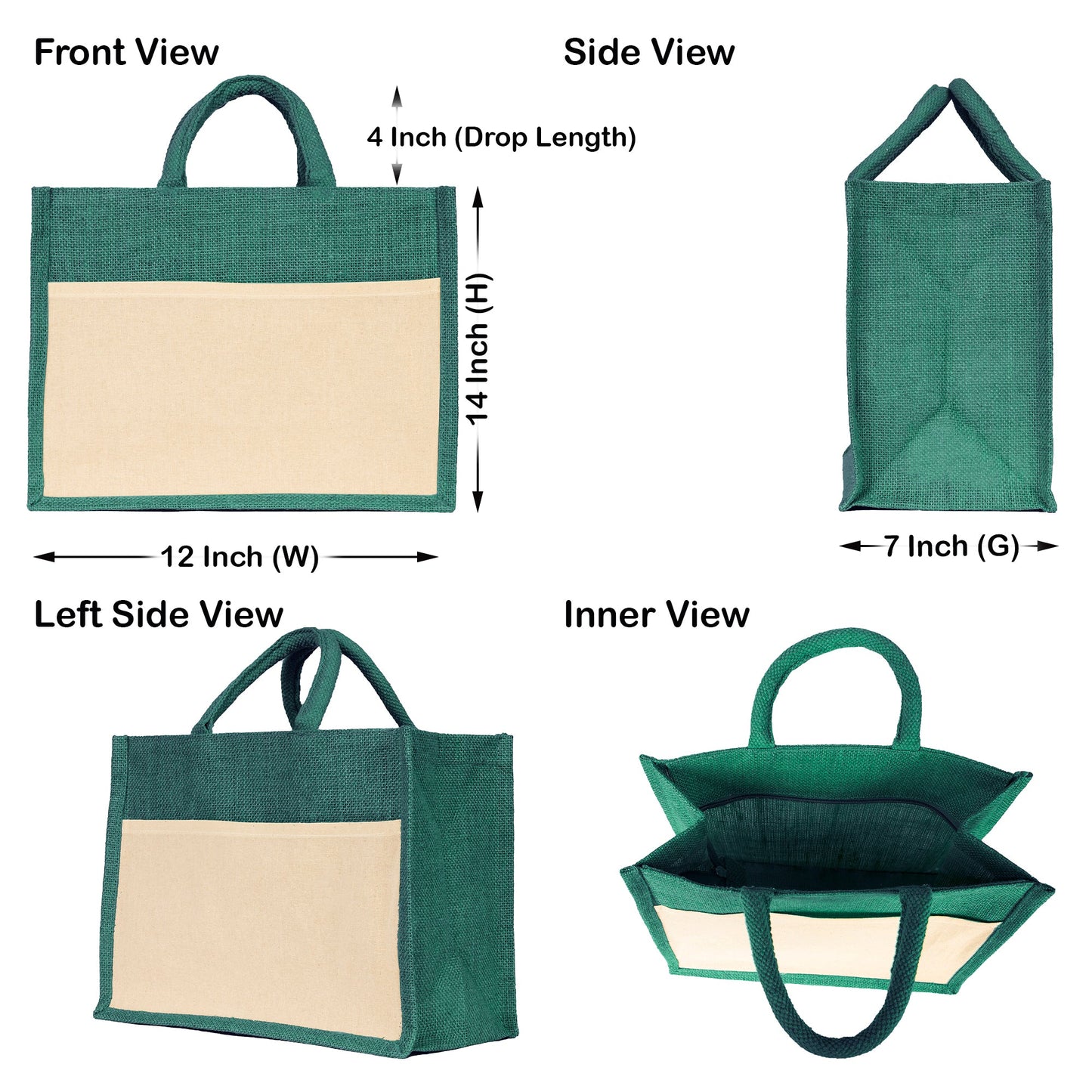 Jute Shopping Bags in Red, Green, Orange & Pink – Wholesale Burlap Totes for Weddings, Holidays & Daily Use (Set of 4)