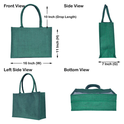 Jute Wholesale Tote Bags – Ideal for Christmas Gifts, Weddings & Shopping – Deep Red, Pink, Green & Orange (Set of 4)