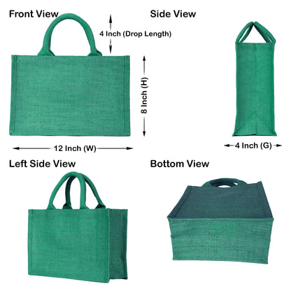 Colorful Wholesale Burlap Shopping Totes for Promotions, Holidays, Weddings, Travel & Everyday Use (Set of 4)