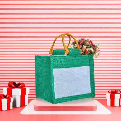Wholesale Colourful Burlap Jute Gift Bags with Organza for Party Favours & Events (Packs of 7)