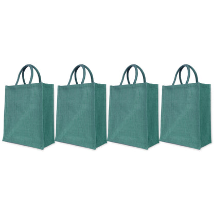 Wholesale Sustainable Jute Burlap Tote Bags – Ideal for Travel, Weddings, Shopping & Promotional (Packs of 4)