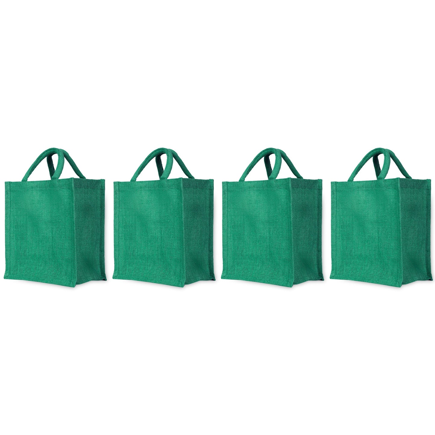 Colorful Jute Tote Bags – Wholesale Reusable Burlap Gift Bags for Shopping & Weddings (Set of 4)
