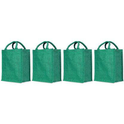 Durable  Wholesale Jute Tote Bags for DIY, Gifting, Weddings, Groceries, Beach, and Promotions (Packs of 4)