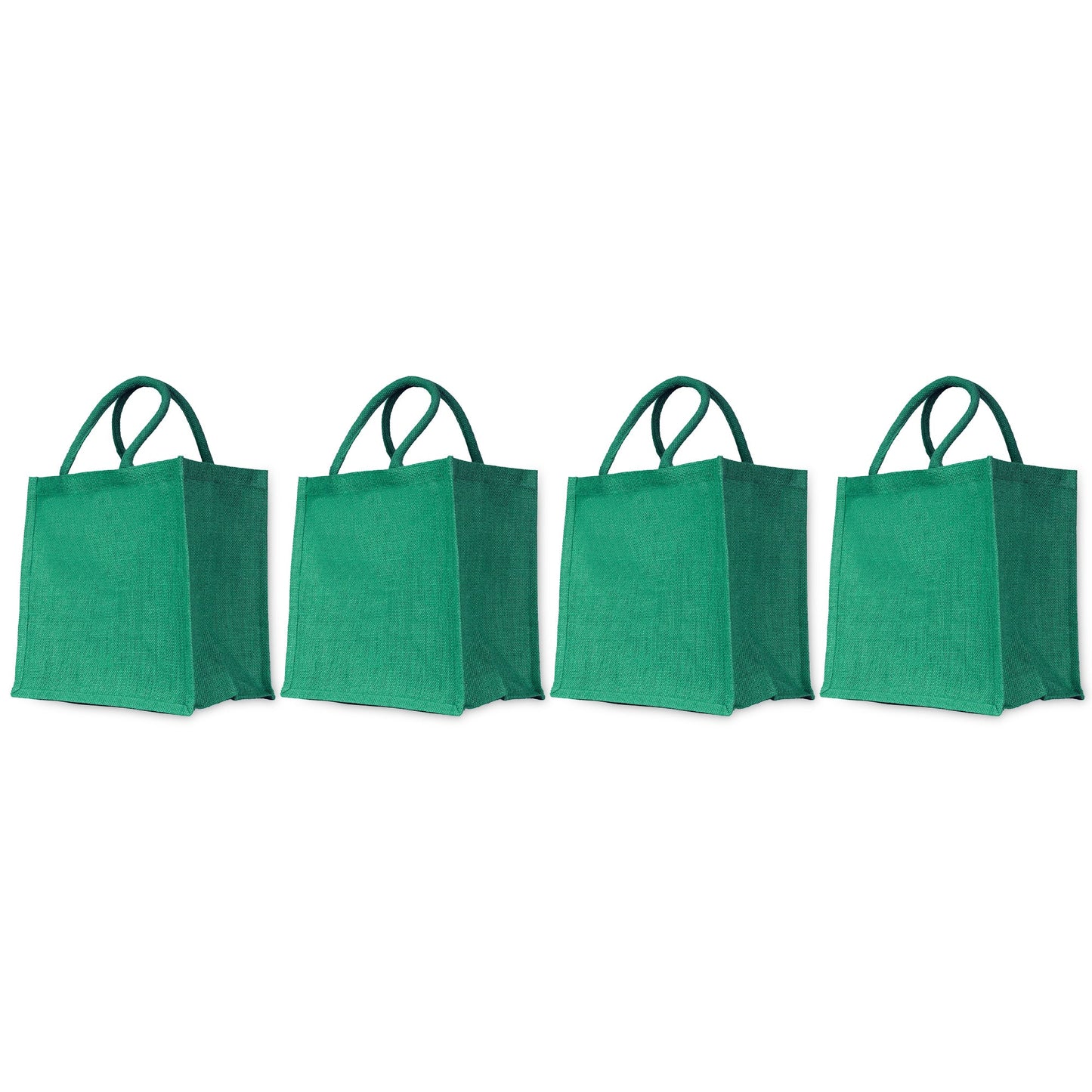 Wholesale Jute Promotional Shopping Bags – Red, Pink, Green & Orange for Gifts, Promotions & More (Packs of 4)