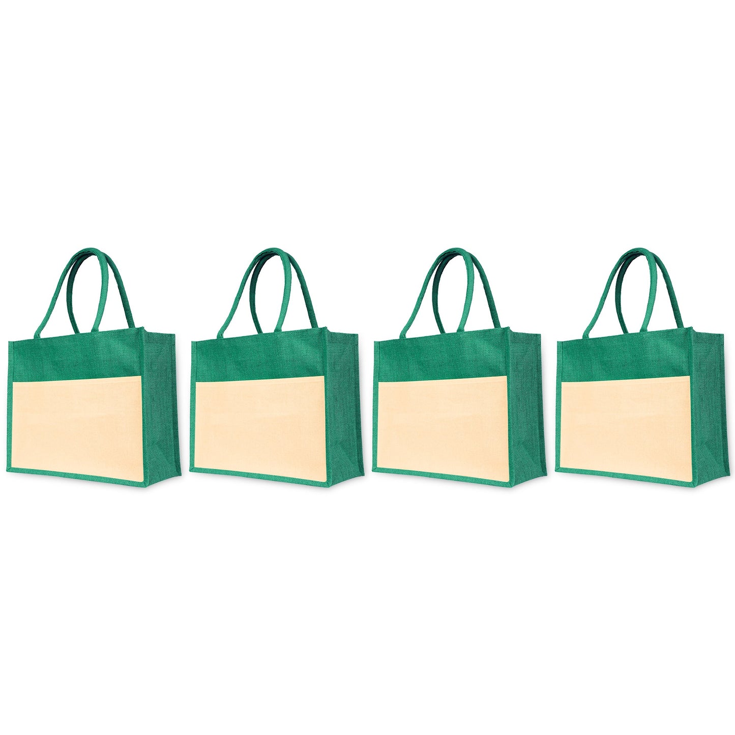 Colorful  Wholesale Jute Tote Bags – Ideal for Everyday Use, Shopping, Holidays & Special Occasions (Pack of 4)
