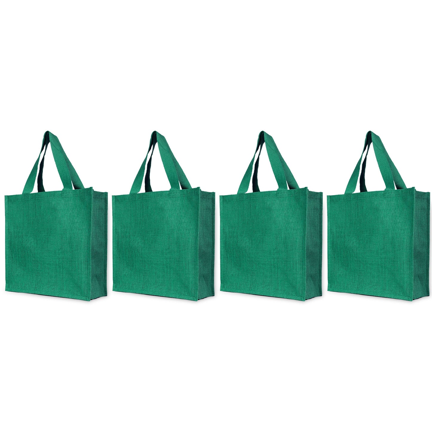 Reusable Natural Jute Bags for Wholesale – Shopping, Gifting, Wedding & Daily Use – Deep Red, Pink, Green & Orange (Set of 4)