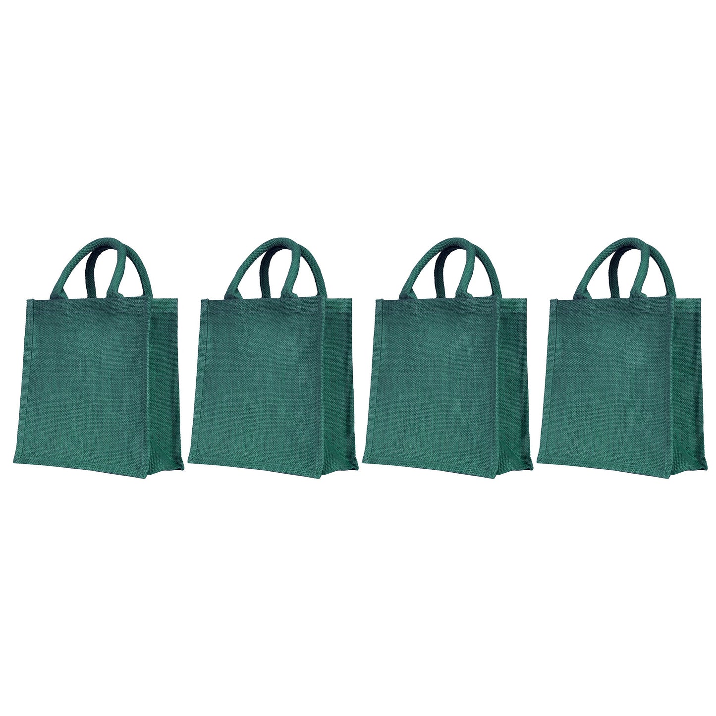 Jute Shopping Bags Wholesale – Reusable Burlap Totes for Beach, Grocery, Gifts, Party Favors & Daily Use (Packs of 4)