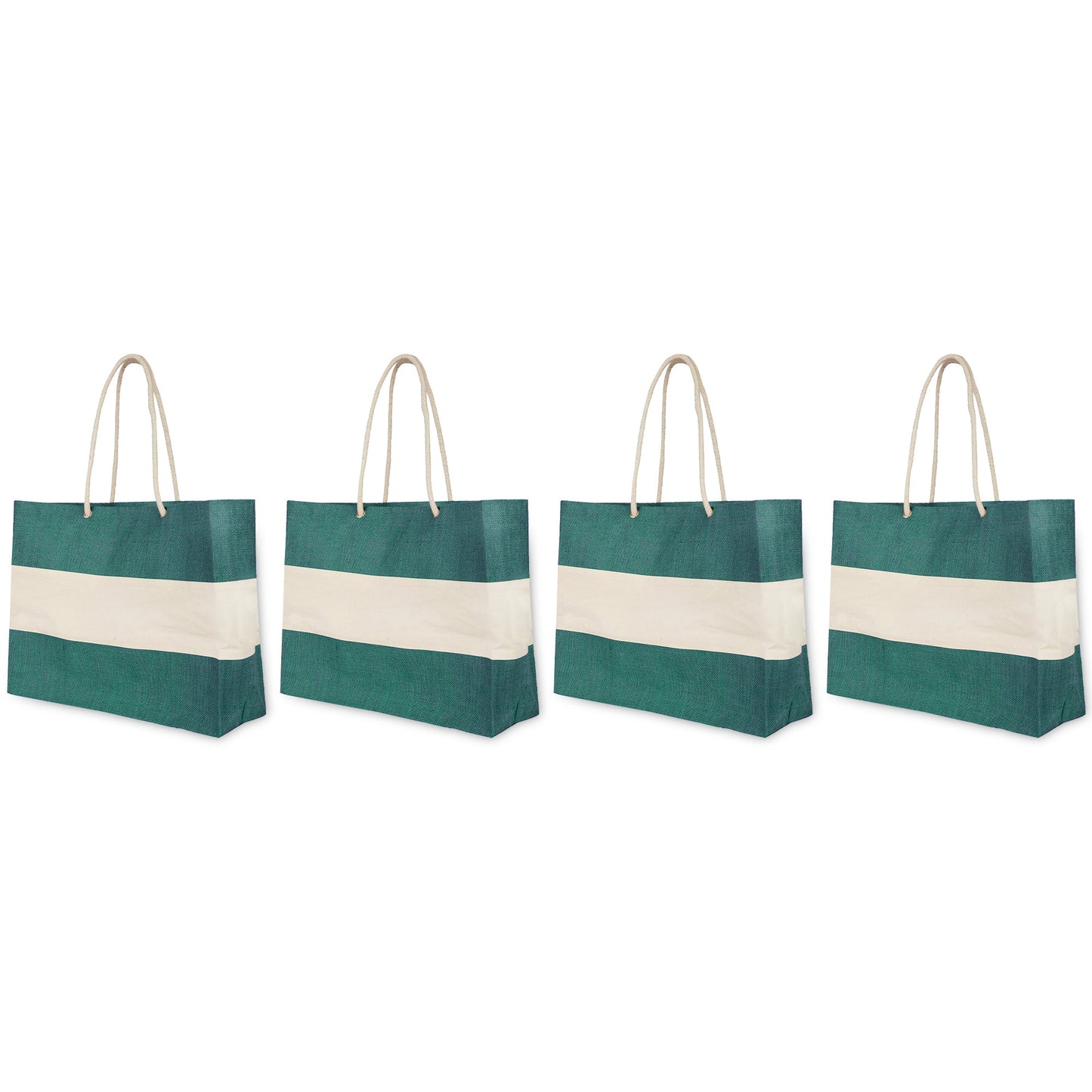 Wholesale Sustainable Coloured Jute Bags with Rope Handles – Reusable for Shopping, Promotional & Gifting (packs of 4)