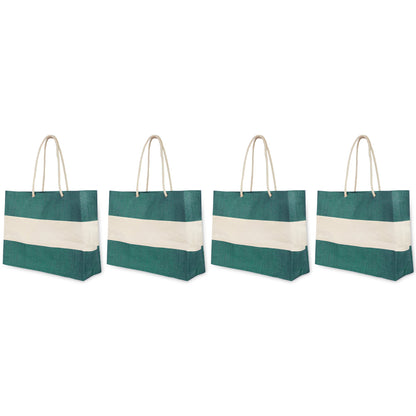 Wholesale Sustainable Coloured Jute Bags with Rope Handles – Reusable for Shopping, Promotional & Gifting (packs of 4)