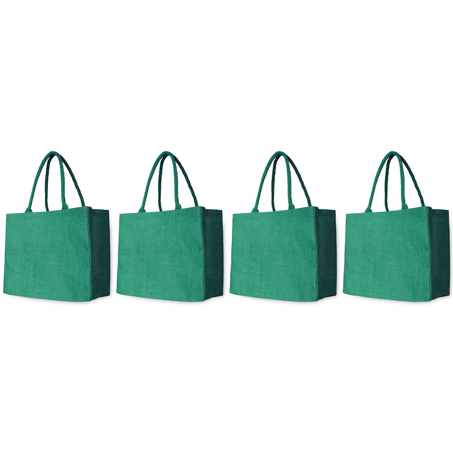 Wholesale Stylish Jute & Burlap Shopping Bags in Red, Pink, Green & Orange – Ideal for Gifting, Weddings & More (Pack of 4)