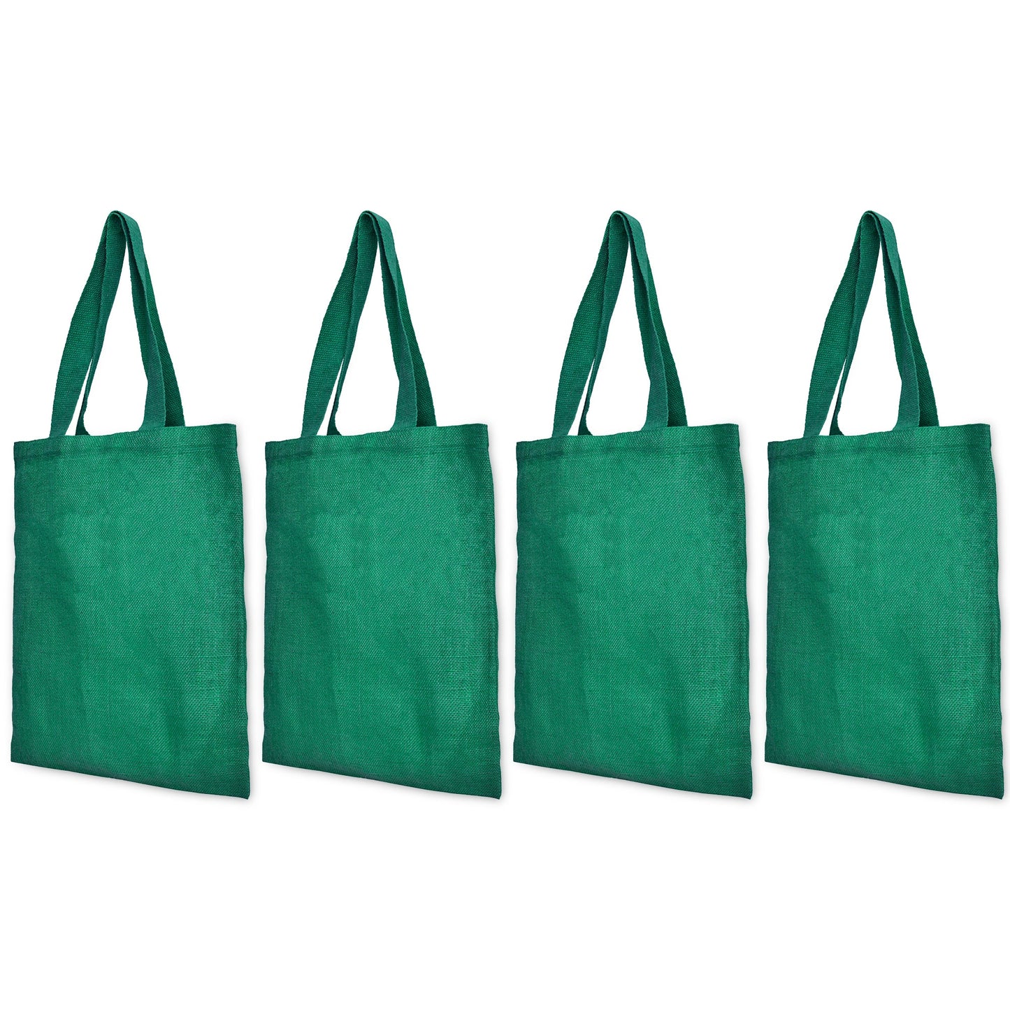 Wholesale Colorful Jute Tote Bags  – Red, Pink, Green & Orange – Reusable for Gifts, Beach, Weddings & Shopping (Set of 4)
