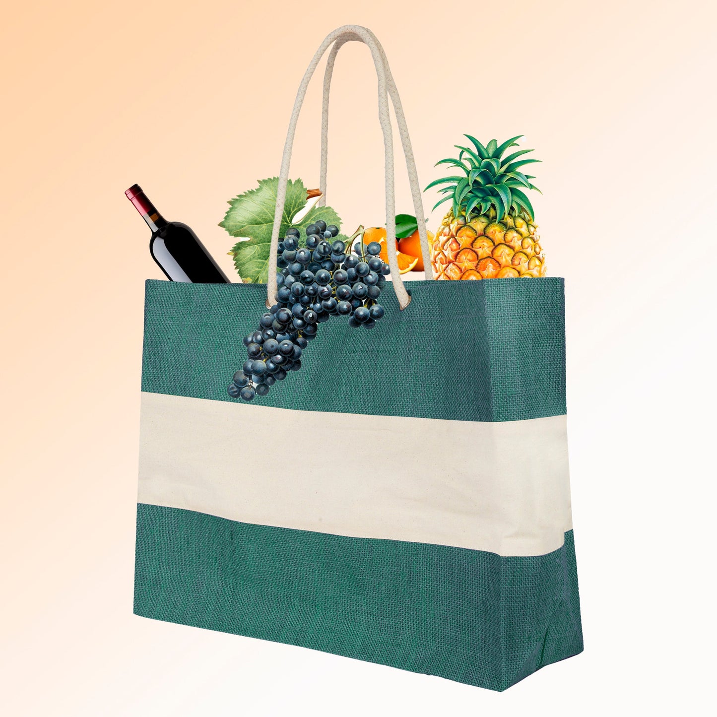 Wholesale Sustainable Coloured Jute Bags with Rope Handles – Reusable for Shopping, Promotional & Gifting (packs of 4)