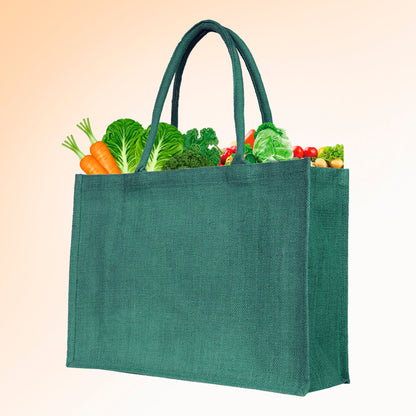 Jute Wholesale Tote Bags – Ideal for Christmas Gifts, Weddings & Shopping – Deep Red, Pink, Green & Orange (Set of 4)