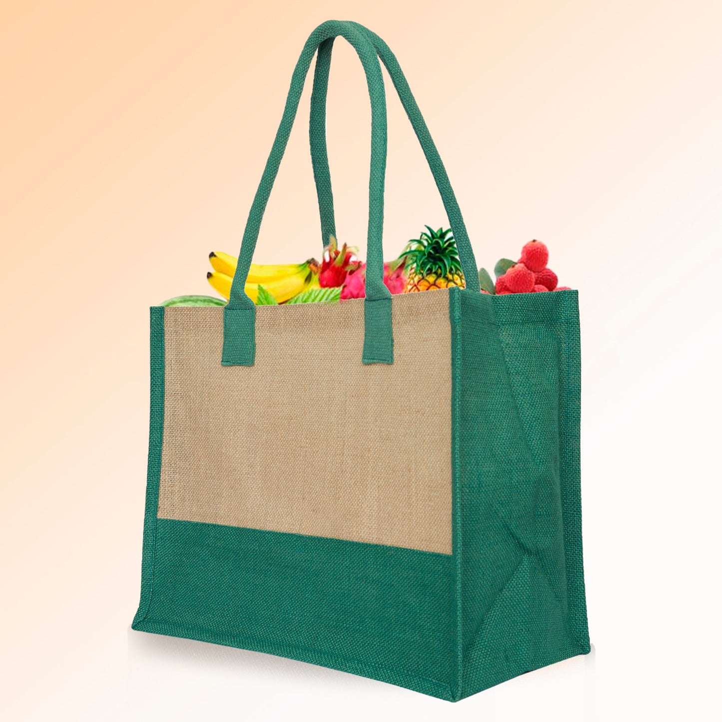 Jute Tote Bags for Wholesale – Red, Pink, Green & Orange – Burlap Bags for Shopping, Gifting & Everyday Use (Set of 4)