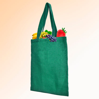 Wholesale Colorful Jute Tote Bags  – Red, Pink, Green & Orange – Reusable for Gifts, Beach, Weddings & Shopping (Set of 4)
