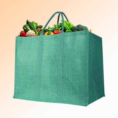 Wholesale Environmentally Friendly Jute Shopping Bags – Red, Pink, Green & Orange Burlap Totes (Pack of 4)