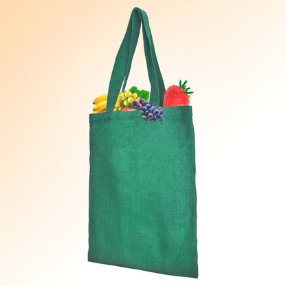 Wholesale Jute Bags for Corporate Events – Red, Pink, Green & Orange – Reusable Burlap Totes for Events & Weddings (Set of 4)