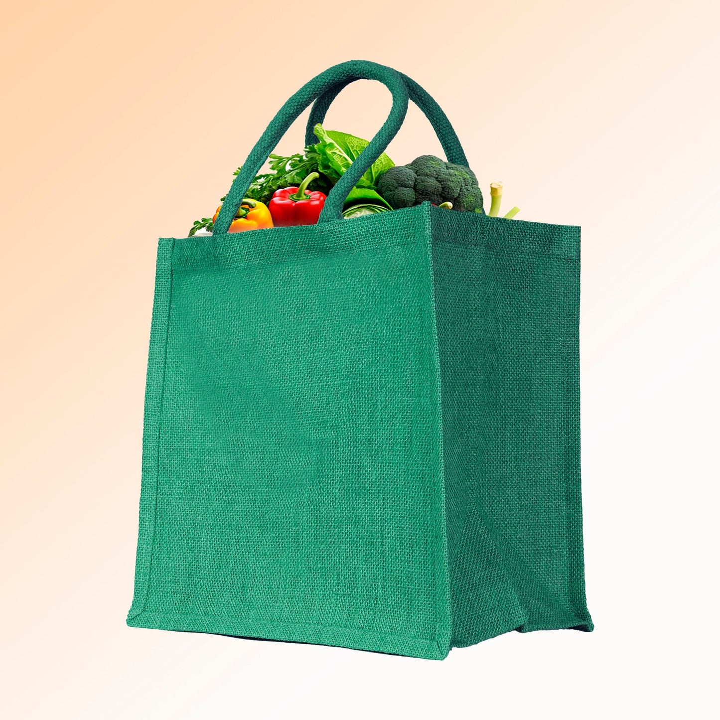 Wholesale Jute Promotional Shopping Bags – Red, Pink, Green & Orange for Gifts, Promotions & More (Packs of 4)