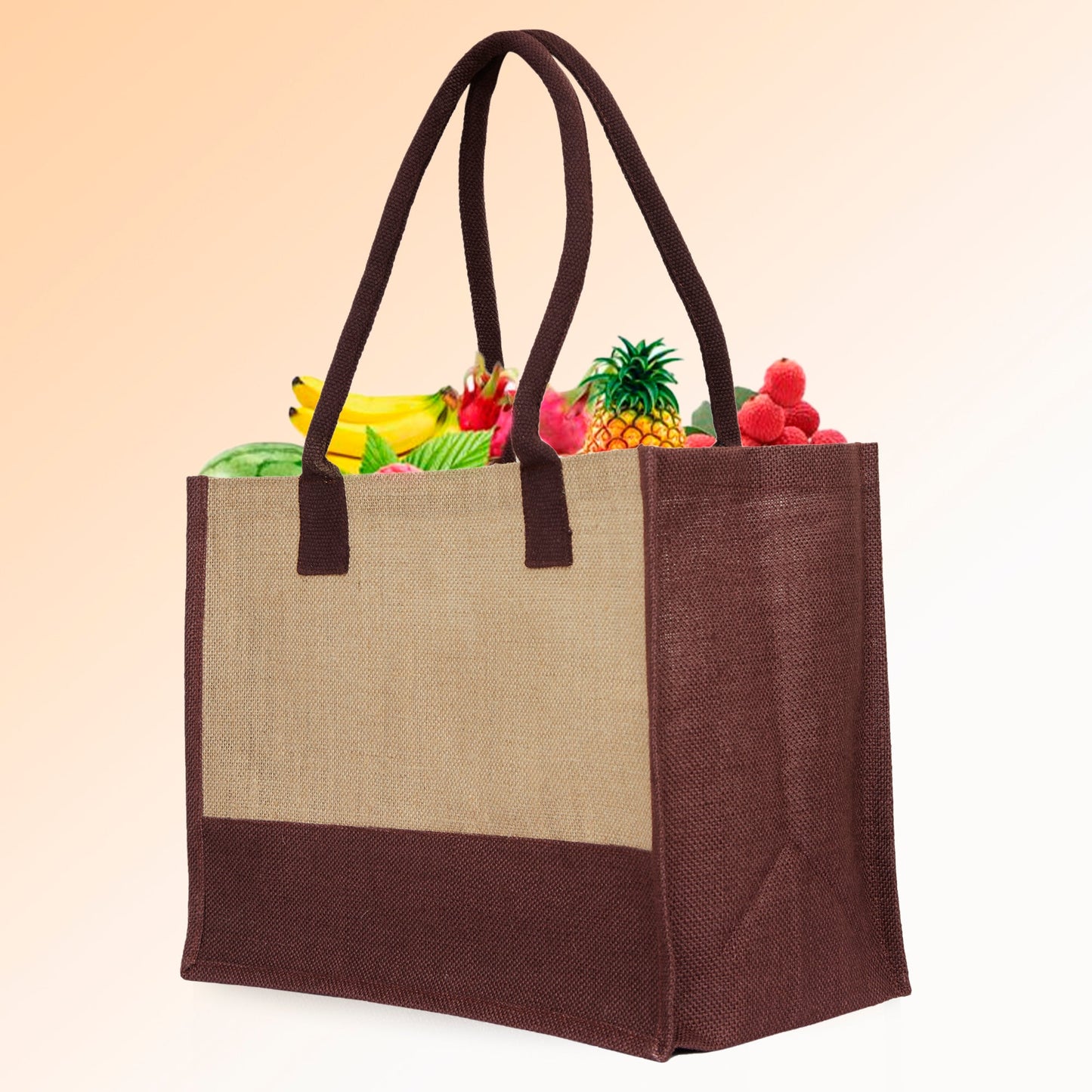 Jute Tote Bags for Wholesale – Red, Pink, Green & Orange – Burlap Bags for Shopping, Gifting & Everyday Use (Set of 4)