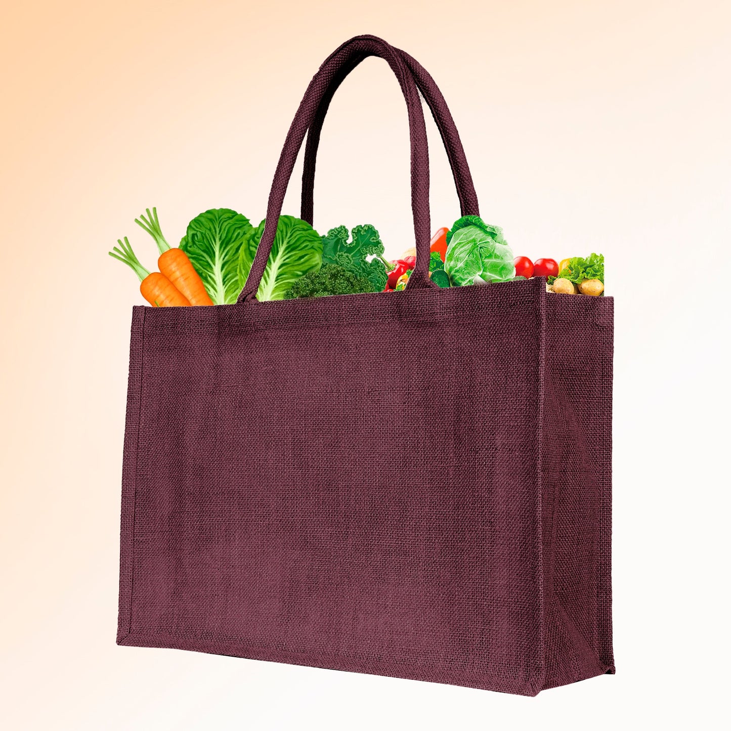 Jute Wholesale Tote Bags – Ideal for Christmas Gifts, Weddings & Shopping – Deep Red, Pink, Green & Orange (Set of 4)