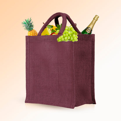 Durable  Wholesale Jute Tote Bags for DIY, Gifting, Weddings, Groceries, Beach, and Promotions (Packs of 4)