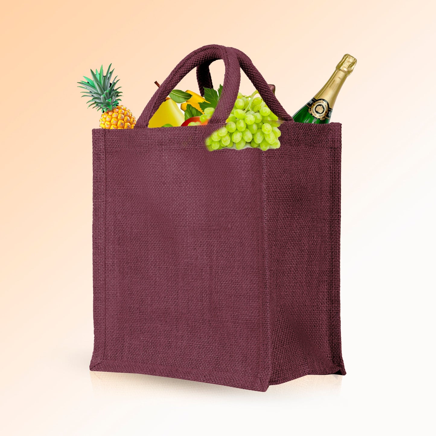Colorful Jute Tote Bags – Wholesale Reusable Burlap Gift Bags for Shopping & Weddings (Set of 4)