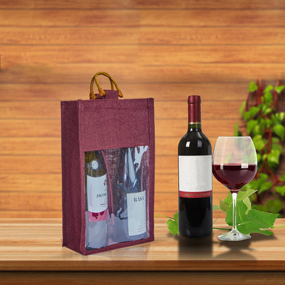 Wholesale Reusable 2-Bottle Colored Wine Tote Bags – Weddings, Birthdays, Christmas, & Special Occasions (Packs of 6)