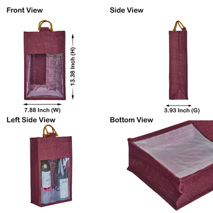 Wholesale Reusable 2-Bottle Colored Wine Tote Bags – Weddings, Birthdays, Christmas, & Special Occasions (Packs of 6)