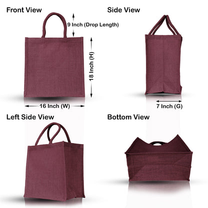 Wholesale Jute Shopping Bags – Colourful Reusable Burlap Totes for Gifting, Promotions & Daily Use (Pack of 4)