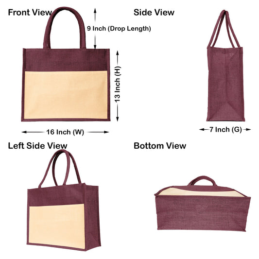 Colorful  Wholesale Jute Tote Bags – Ideal for Everyday Use, Shopping, Holidays & Special Occasions (Pack of 4)