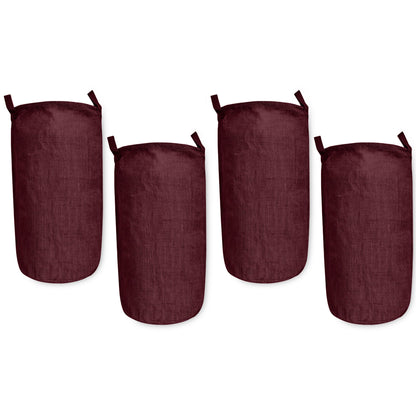 Wholesale Coloured Jute Burlap Laundry Storage Basket  (Set of 4)