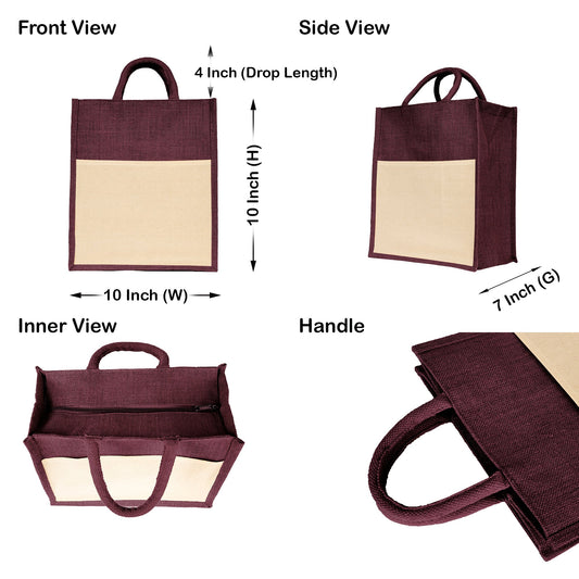 Wholesale Jute Tote Bags – Shopping, Travel, Weddings, Beach, Christmas, New Year & More (Set of 4)
