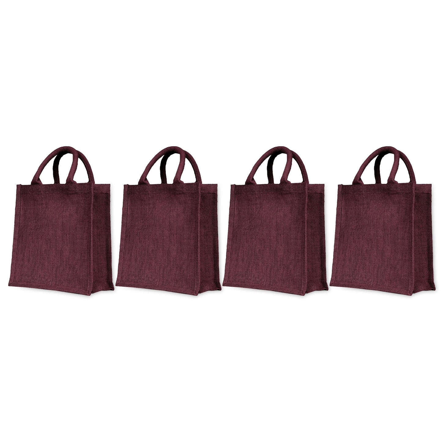 Jute Shopping Bags Wholesale – Reusable Burlap Totes for Beach, Grocery, Gifts, Party Favors & Daily Use (Packs of 4)
