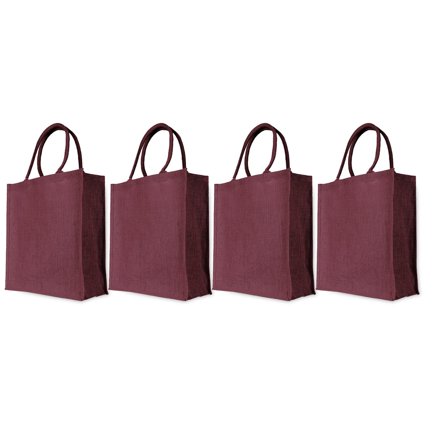 Wholesale Jute Shopping Bags – Colourful Reusable Burlap Totes for Gifting, Promotions & Daily Use (Pack of 4)