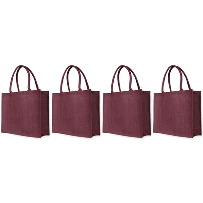 Colourful Jute Tote Bags for Wholesale –  For Promotions, Holidays, Weddings, Travel & Daily Use (Set of 4)