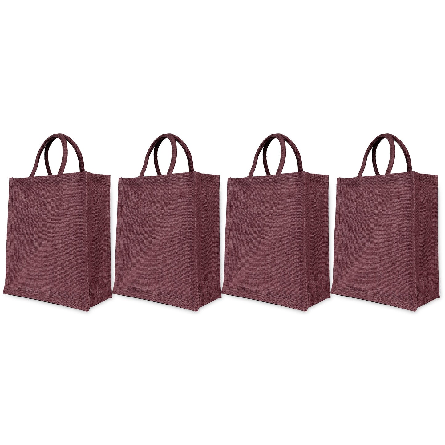 Wholesale Sustainable Jute Burlap Tote Bags – Ideal for Travel, Weddings, Shopping & Promotional (Packs of 4)