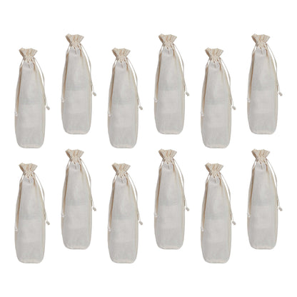 Natural Wholesale Reusable Jute Burlap Gift Pouches with Drawstring – For Gifting, Weddings & Events (Pack of 12)