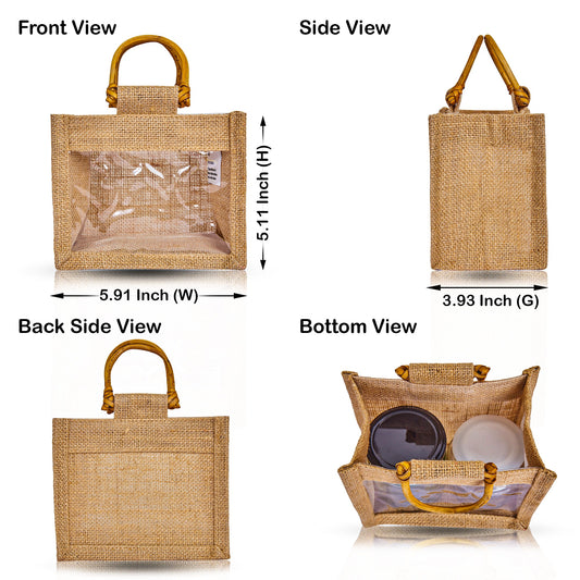 Wholesale Eco-Friendly Natural Burlap Jute Gift Bags for Wedding Favours & Hampers (Packs of 12)