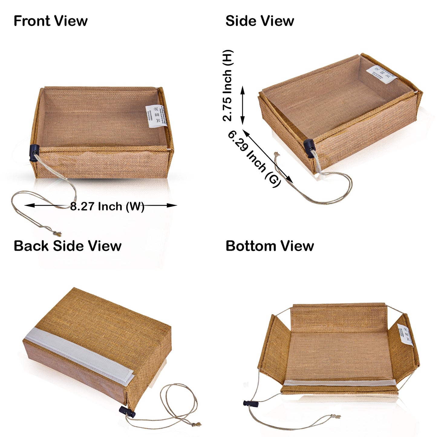 Wholesale Eco-Friendly Natural Burlap Jute Gift Boxes with PVC Window for Events (Packs of 12)