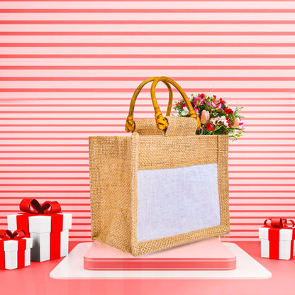 Wholesale Reusable Natural Burlap Jute Gift Bags for Wedding Favours & Hampers (Packs of 12)